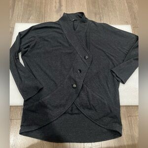 [S] Miik Bamboo Blend Soft Stretch Blazer Wrap Cardigan Curved Hem